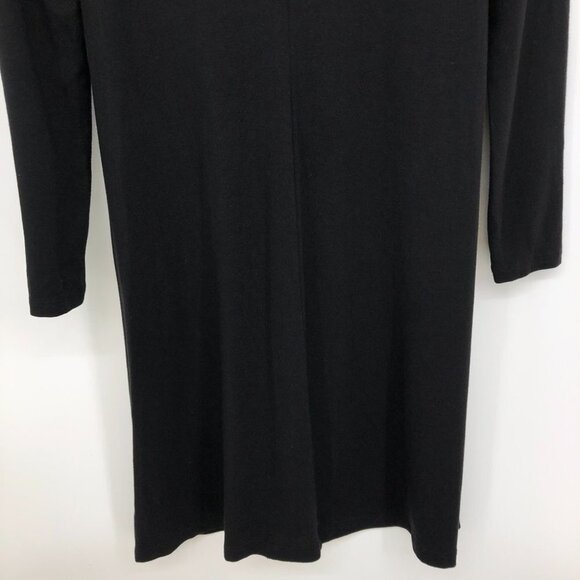 GAP Solid Black bodycon long sleeve scoop  neck dress XS - Picture 7 of 16